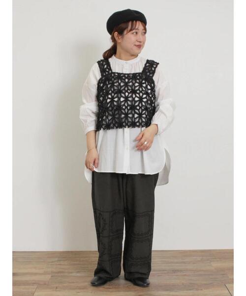 Samansa Mos2（サマンサ モスモス）の「【消臭効果】リネン混ベレー帽（ハット・レディース・ミント/ブラック/キナリ・F）」の11枚目の写真