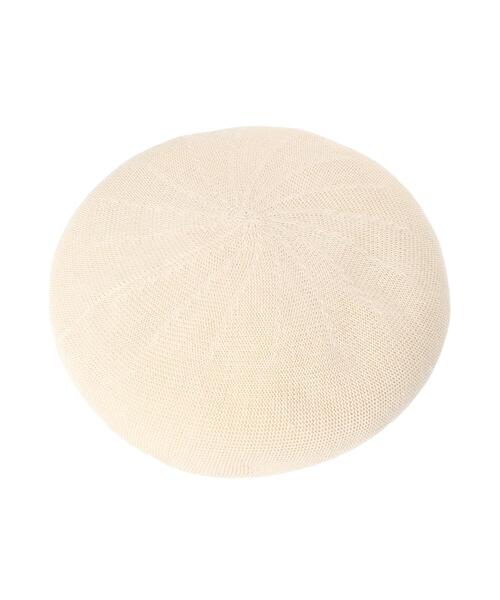 Samansa Mos2（サマンサ モスモス）の「【消臭効果】リネン混ベレー帽（ハット・レディース・ミント/ブラック/キナリ・F）」の4枚目の写真