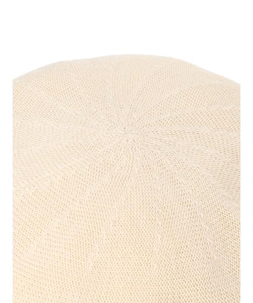 Samansa Mos2（サマンサ モスモス）の「【消臭効果】リネン混ベレー帽（ハット・レディース・ミント/ブラック/キナリ・F）」の6枚目の写真