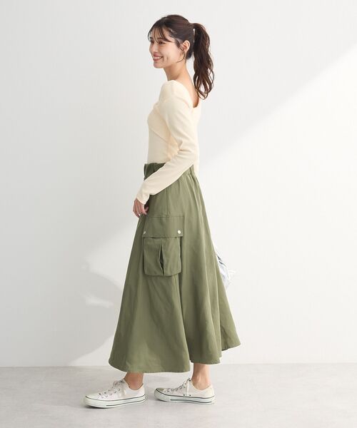 Sugar spoon(シュガースプーン)の「・SUGAR SPOON ミリタリーフレアスカート(スカート・レディース・ブラック/ピンク/カーキ・FREE)」の5枚目の写真