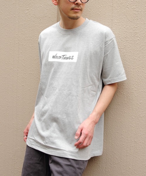 WILD THINGS(ワイルドシングス)の「WILD THINGS/ワイルドシングス ボックスロゴTEE BOX LOGO TEE(Tシャツ/カットソー・レディース・ホワイト/ブラック/グレー・XL/L/M)」の3枚目の写真