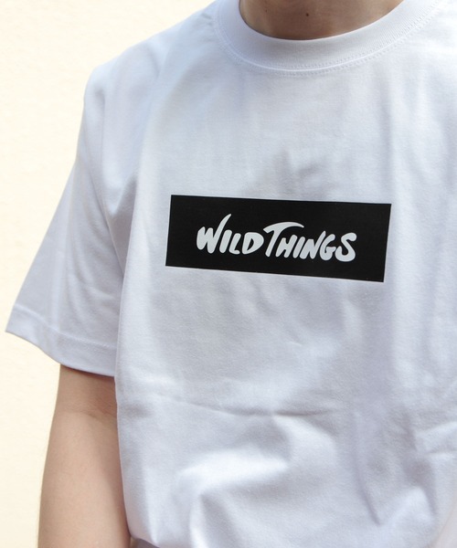 WILD THINGS(ワイルドシングス)の「WILD THINGS/ワイルドシングス ボックスロゴTEE BOX LOGO TEE(Tシャツ/カットソー・レディース・ホワイト/ブラック/グレー・XL/L/M)」の6枚目の写真