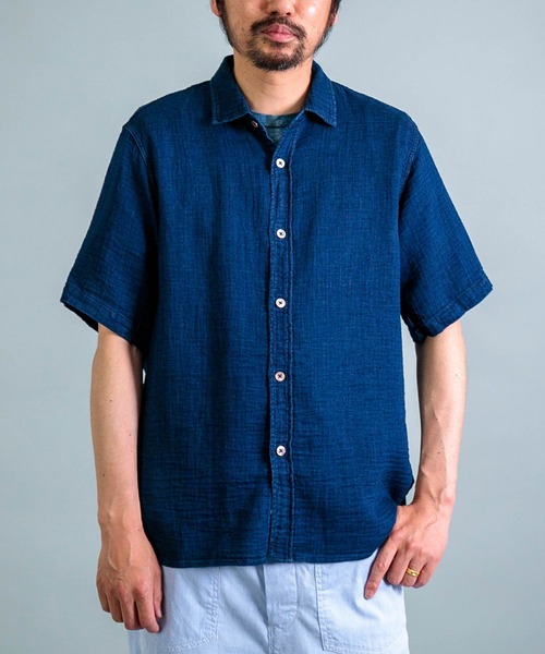 OMNIGOD mens / オムニゴッド ] インディゴ二重ガーゼ ショート