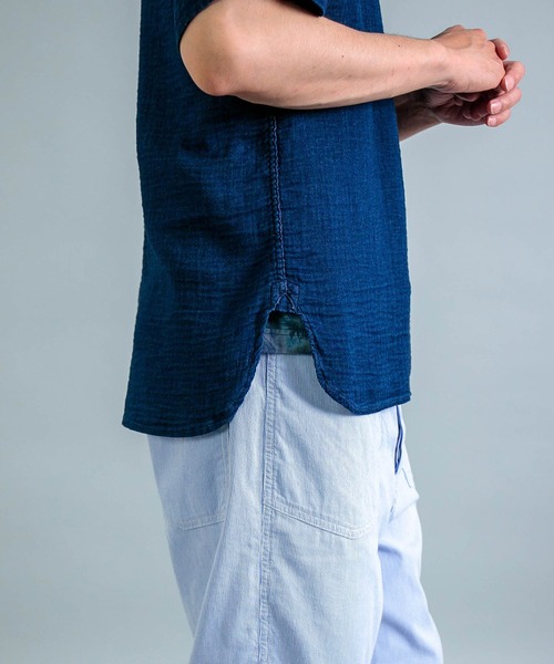 OMNIGOD mens / オムニゴッド ] インディゴ二重ガーゼ ショート