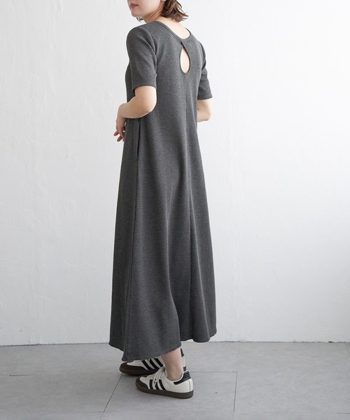 noanoa ロングワンピース セール】カップ付きセミフレアロングワンピース（ワンピース