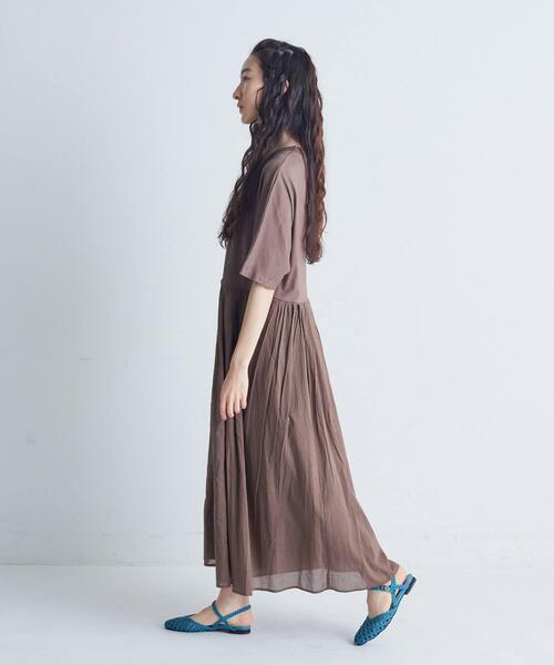 conges payes ADIEU TRISTESSE（コンジェ ペイエ アデュートリステス）の「◆2重布帛ドルマンスリーブワンピース（ワンピース・レディース・ブラック/ライトグレー/ブラウン/レッド・FREE）」の12枚目の写真