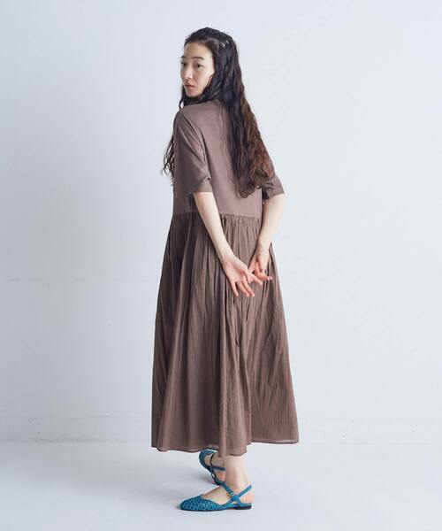 conges payes ADIEU TRISTESSE（コンジェ ペイエ アデュートリステス）の「◆2重布帛ドルマンスリーブワンピース（ワンピース・レディース・ブラック/ライトグレー/ブラウン/レッド・FREE）」の13枚目の写真