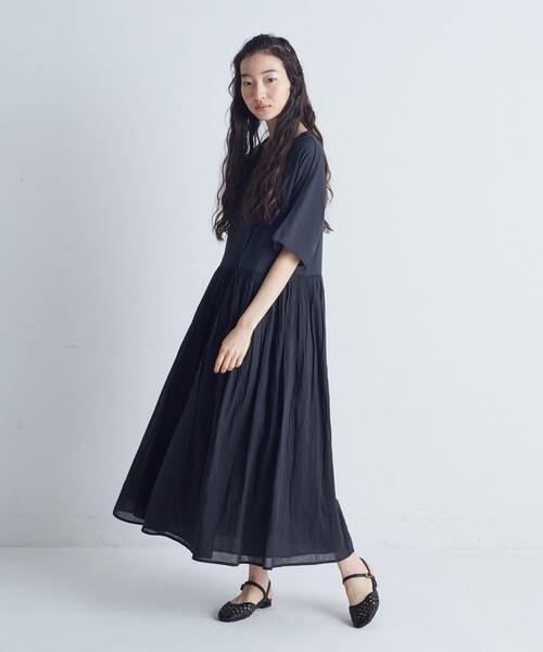 conges payes ADIEU TRISTESSE（コンジェ ペイエ アデュートリステス）の「◆2重布帛ドルマンスリーブワンピース（ワンピース・レディース・ブラック/ライトグレー/ブラウン/レッド・FREE）」の19枚目の写真