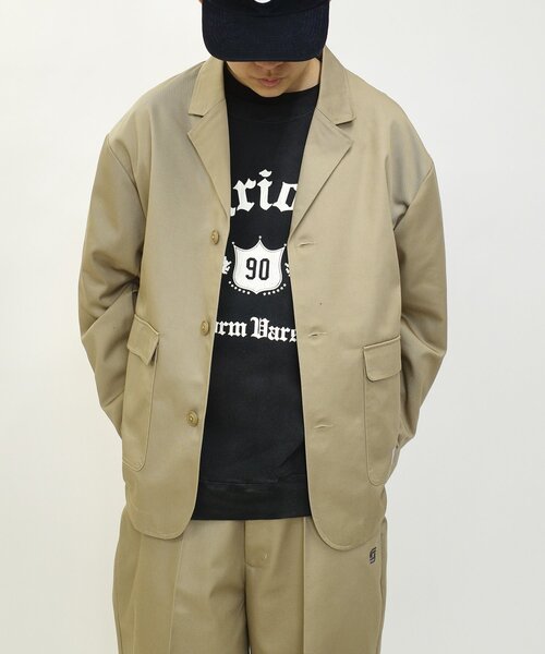 Sourcream(サワークリーム)の「セットアップ対応【Sourcream/サワークリーム】ツイルテーラードジャケット(テーラードジャケット・メンズ・チャコールグレー/ブラック/ベージュ・FREE)」の10枚目の写真