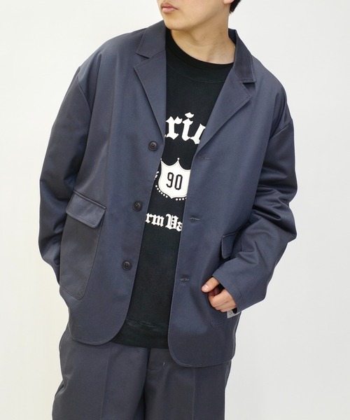 Sourcream(サワークリーム)の「セットアップ対応【Sourcream/サワークリーム】ツイルテーラードジャケット(テーラードジャケット・メンズ・チャコールグレー/ブラック/ベージュ・FREE)」の3枚目の写真