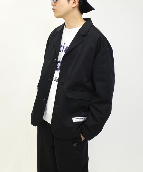 Sourcream(サワークリーム)の「セットアップ対応【Sourcream/サワークリーム】ツイルテーラードジャケット(テーラードジャケット・メンズ・チャコールグレー/ブラック/ベージュ・FREE)」の2枚目の写真