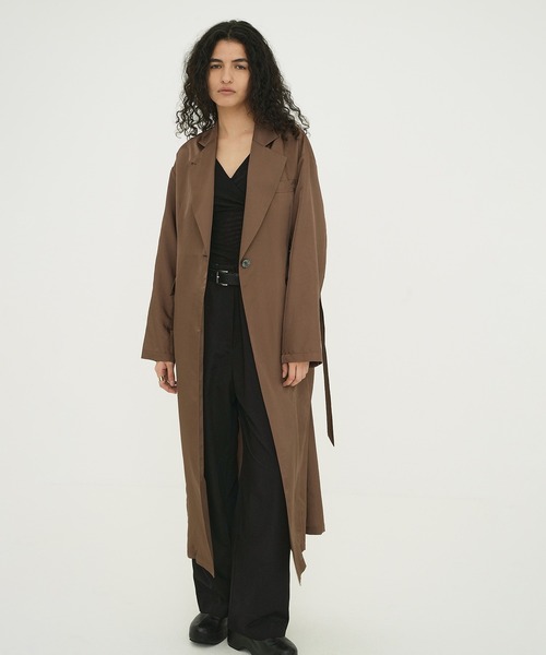 CLANE（クラネ）の「【CLANE/クラネ】RIB COLLAR WOOL LONG COAT