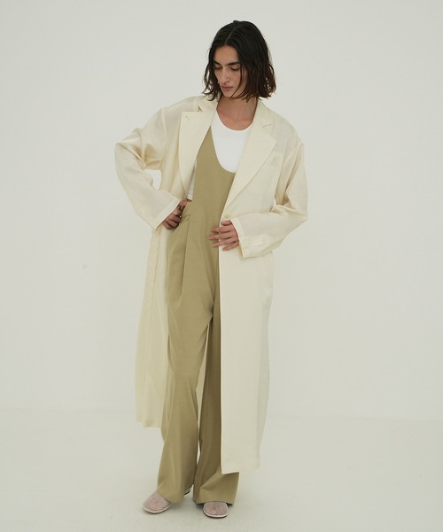 CLANE（クラネ）の「BRIGHT GOWN COAT（チェスターコート・レディース・ピンク/ブラウン/アイボリー・FREE）」の8枚目の写真