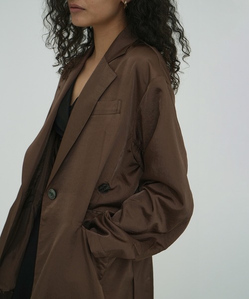 CLANE（クラネ）の「BRIGHT GOWN COAT（チェスターコート・レディース・ピンク/ブラウン/アイボリー・FREE）」の16枚目の写真