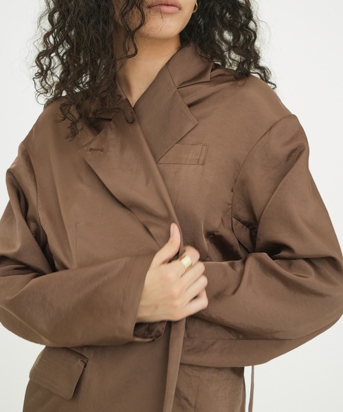 CLANE（クラネ）の「BRIGHT GOWN COAT（チェスターコート・レディース・ピンク/ブラウン/アイボリー・FREE）」の17枚目の写真