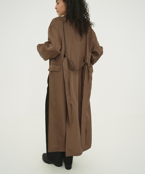 CLANE（クラネ）の「BRIGHT GOWN COAT（チェスターコート・レディース・ピンク/ブラウン/アイボリー・FREE）」の15枚目の写真