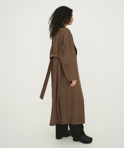 CLANE（クラネ）の「BRIGHT GOWN COAT（チェスターコート・レディース・ピンク/ブラウン/アイボリー・FREE）」の14枚目の写真