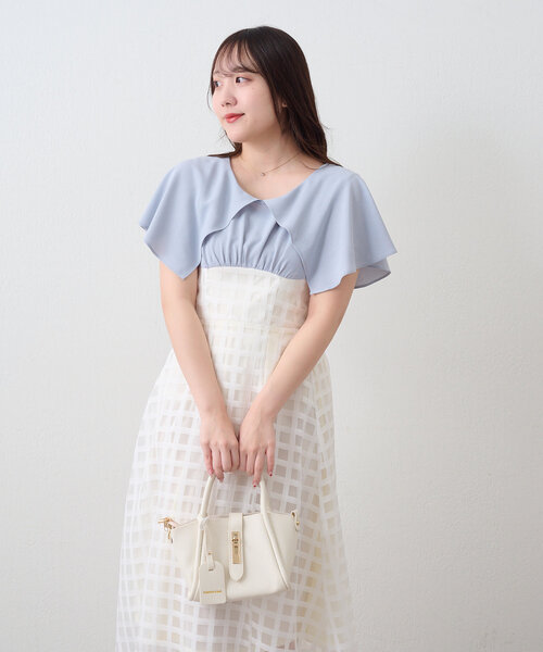 Another Branch olive des olive（アナザーブランチオリーブデオリーブ）の「細見えが叶う、シアーコルセットワンピース（ワンピース・レディース・ネイビー/ブラック/サックスブルー・FREE）」の19枚目の写真