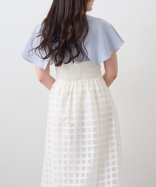 Another Branch olive des olive（アナザーブランチオリーブデオリーブ）の「細見えが叶う、シアーコルセットワンピース（ワンピース・レディース・ネイビー/ブラック/サックスブルー・FREE）」の20枚目の写真