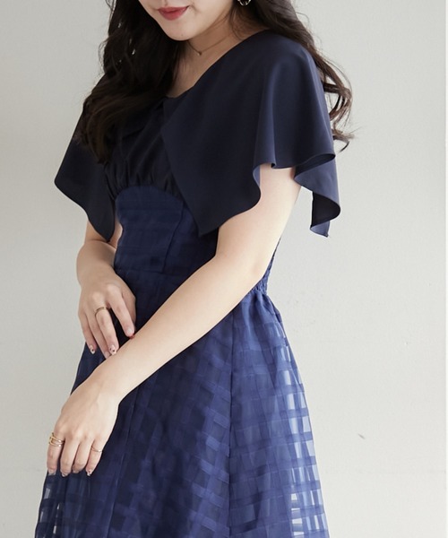 Another Branch olive des olive（アナザーブランチオリーブデオリーブ）の「細見えが叶う、シアーコルセットワンピース（ワンピース・レディース・ネイビー/ブラック/サックスブルー・FREE）」の5枚目の写真