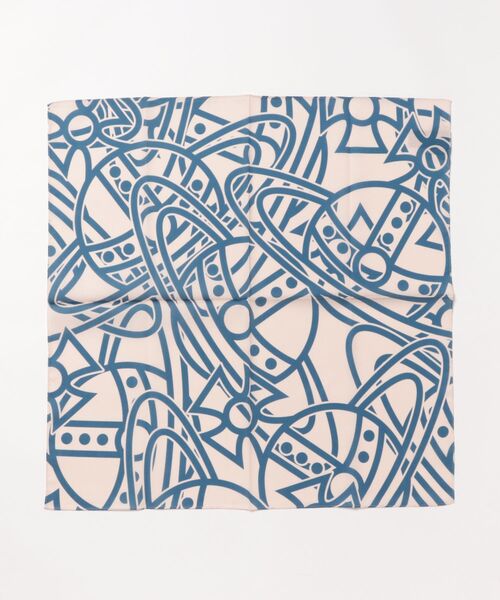 Vivienne Westwood(ヴィヴィアンウエストウッド)の「TANGLED ORB HANDKERCHIEF 58X58(バンダナ/スカーフ・レディース・バーガンディー/ピンク系その他・FREE)」の1枚目の写真
