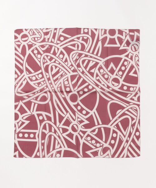 Vivienne Westwood(ヴィヴィアンウエストウッド)の「TANGLED ORB HANDKERCHIEF 58X58(バンダナ/スカーフ・レディース・バーガンディー/ピンク系その他・FREE)」の2枚目の写真