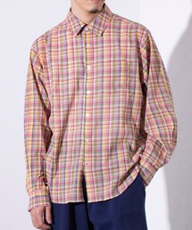 GLOSTER | 【GLOSTER/グロスター】ガーゼライクチェックシャツ レギュラーカラー(シャツ/ブラウス)