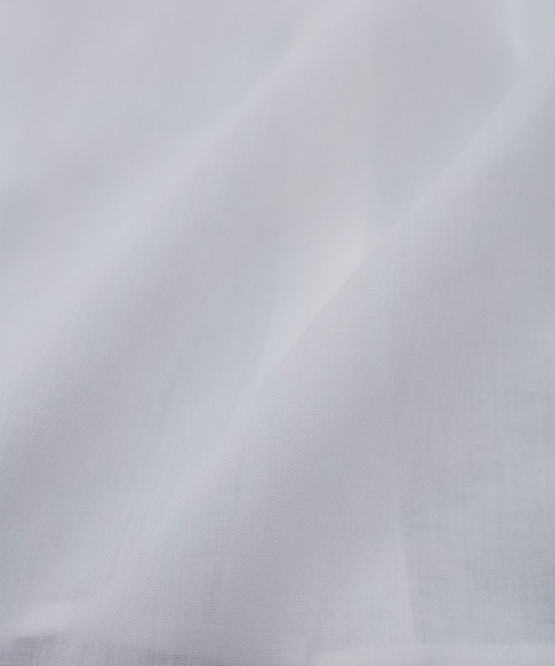 VIS（ビス）の「【防シワ/接触冷感/洗える】ボリュームスリーブショート丈シアーシャツ（シャツ/ブラウス・レディース・ホワイト/オレンジ系その他/サックスブルー・FREE）」の8枚目の写真