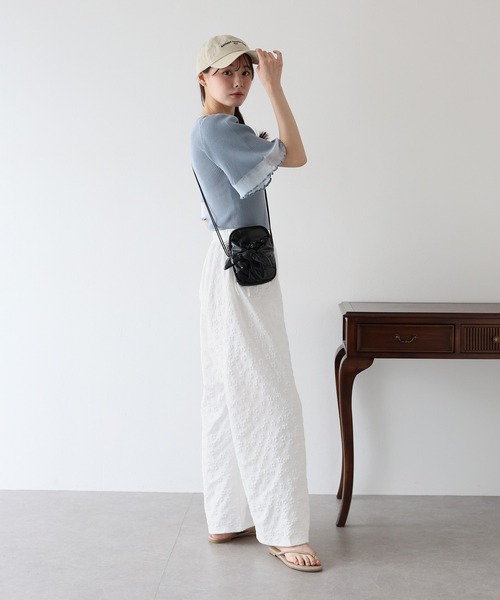 BLUEEAST(ブルーイースト)の「フラワージャガードパンツ(その他パンツ・レディース・ブラック/ホワイト・MEDIUM)」の10枚目の写真