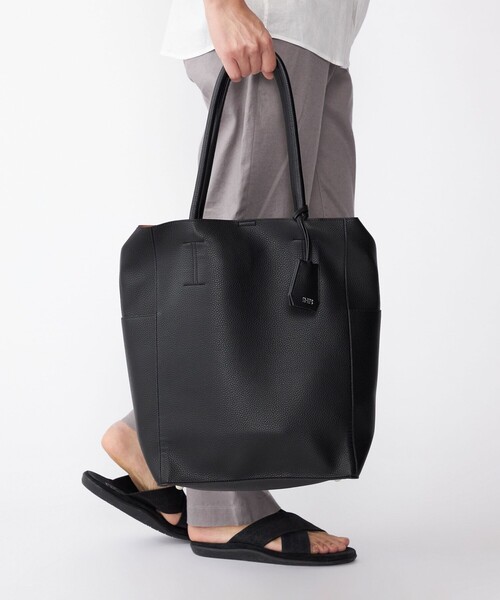 SHIPS トートバッグ 合成皮革 クラッチバッグ付 黒 ブラック SHIPS（シップス） トートバッグ 「WEB限定」SHIPS: 合成皮革 ビズ