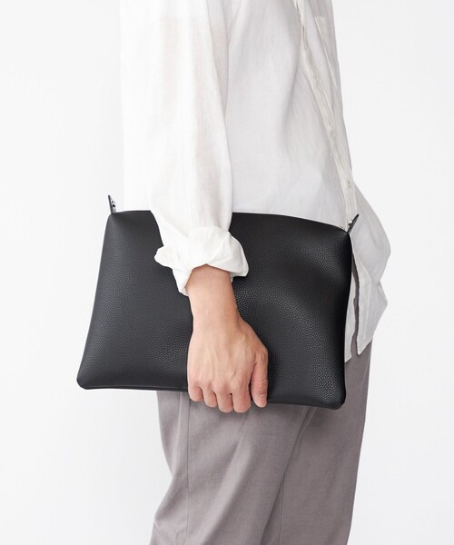 WEB限定】SHIPS: 合成皮革 ヴァーティカル ビズ トート バッグ