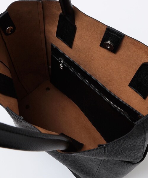 セール】【WEB限定】SHIPS: 合成皮革 ヴァーティカル ビズ トート