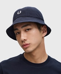 フレッドペリー 帽子 ハット ネイビー FRED PERRY フレッドペリー バケットハット 帽子 ツイル HW4631