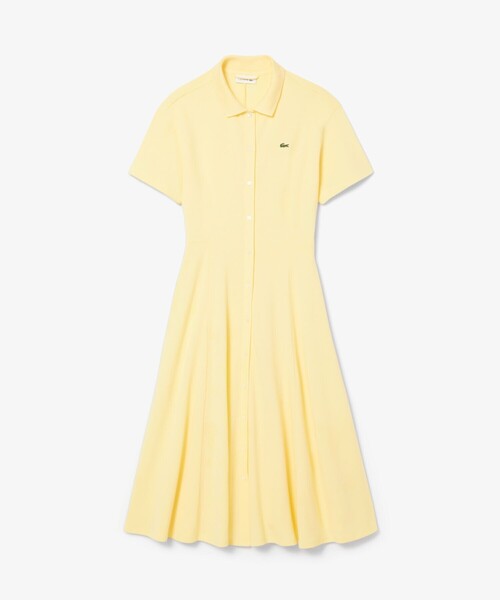 LACOSTE(ラコステ)の「鹿の子地シャツドレス ドレープフレアワンピース(シャツワンピース・レディース・ペールイエロー/グレイッシュブルー/ネイビー/アクア・34/38/40/36)」の15枚目の写真