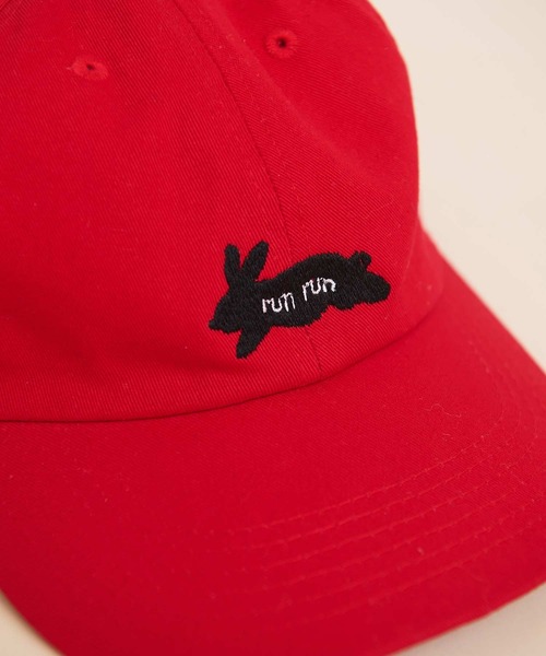 I am I in fact...（アイアムアイインファクト）の「run rabbit 刺繍キャップ（キャップ・レディース・レッド/ネイビー・FREE）」の19枚目の写真