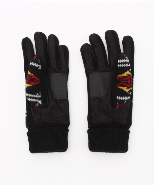 WEGO（ウィゴー）の「WEGO/エスニックグローブ（手袋・メンズ・キャメル/ネイビー/ブラック・FREE）」の4枚目の写真