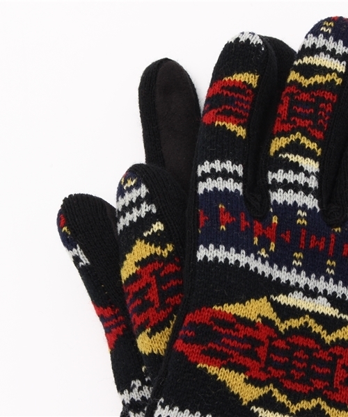 WEGO（ウィゴー）の「WEGO/エスニックグローブ（手袋・メンズ・キャメル/ネイビー/ブラック・FREE）」の5枚目の写真