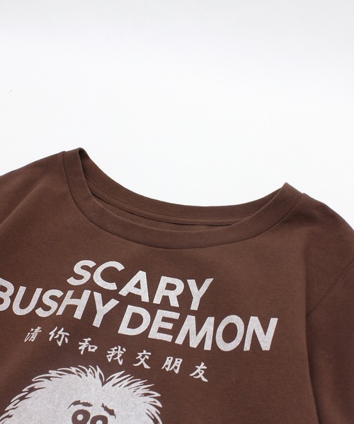 RNA(アールエヌエー)の「M2459 BUSHYDEMONチビT(Tシャツ/カットソー・レディース・ブラウン/ホワイト/ライトブルー・MEDIUM)」の9枚目の写真