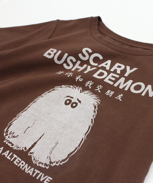 RNA(アールエヌエー)の「M2459 BUSHYDEMONチビT(Tシャツ/カットソー・レディース・ブラウン/ホワイト/ライトブルー・MEDIUM)」の7枚目の写真