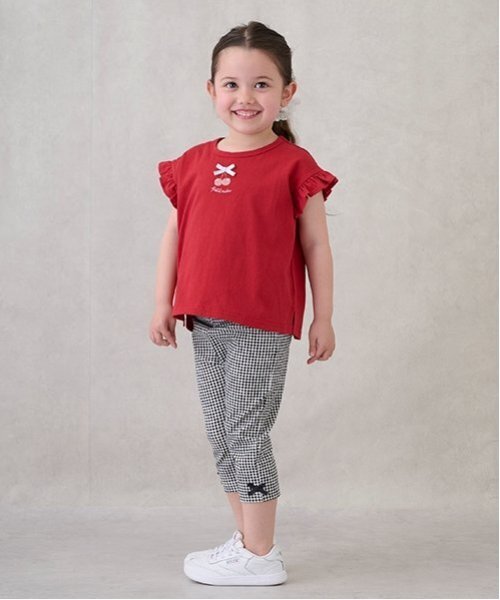 petit main(プティマイン)の「【プティプラ】GIRLS7分丈レギンス(レギンス/スパッツ・キッズ・ドット/ネイビー/ライトピンク/ブラック/アイボリー/チャコール/ブルー/クリーム・130cm/90cm/100cm/110cm/120cm/80cm)」の11枚目の写真