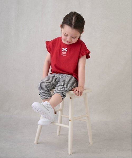 petit main(プティマイン)の「【プティプラ】GIRLS7分丈レギンス(レギンス/スパッツ・キッズ・ドット/ネイビー/ライトピンク/ブラック/アイボリー/チャコール/ブルー/クリーム・130cm/90cm/100cm/110cm/120cm/80cm)」の13枚目の写真