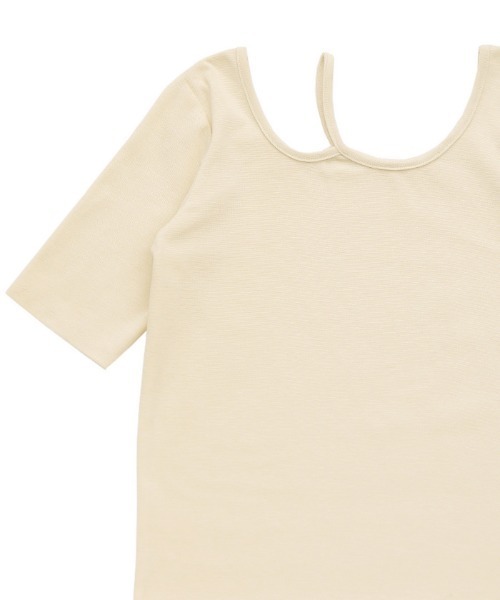 セール】デザインネックハーフスリーブトップス（Tシャツ