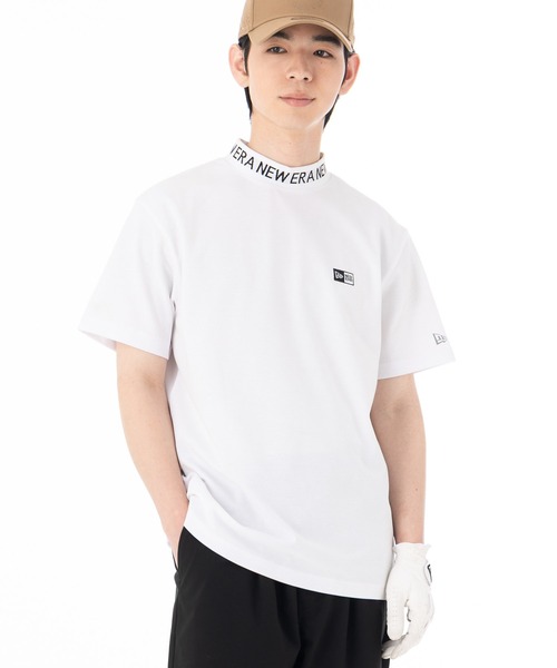 NEW ERA ホワイトシャツ ニューエラゴルフ 半袖ミッドネックTシャツ パフォーマンス