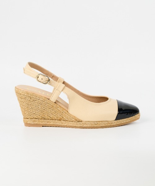 GAIMO（ガイモ）の「バイカラーウェッジソールパンプス/VELIA-VS（パンプス・レディース・ブラック/シルバー・35/36/37/38/39）」の4枚目の写真