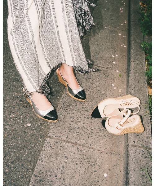 GAIMO（ガイモ）の「バイカラーウェッジソールパンプス/VELIA-VS（パンプス・レディース・ブラック/シルバー・35/36/37/38/39）」の11枚目の写真