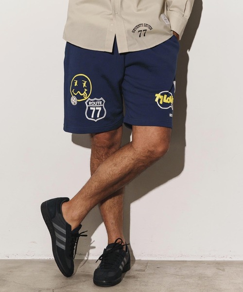 seventy seven(セブンティセブン)の「mp13508-middle onz sweat short pants (77mix) ショートパンツ(その他パンツ・メンズ・インディゴブルー/ブラック/アッシュ・S/M/L/XL)」の13枚目の写真
