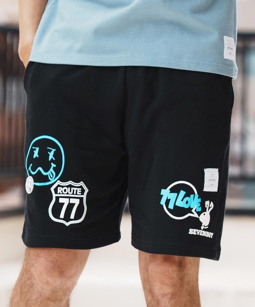 seventy seven(セブンティセブン)の「mp13508-middle onz sweat short pants (77mix) ショートパンツ(その他パンツ・メンズ・インディゴブルー/ブラック/アッシュ・S/M/L/XL)」の18枚目の写真
