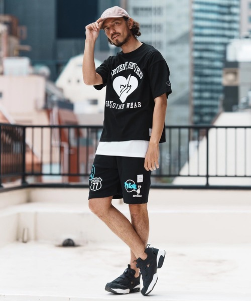seventy seven(セブンティセブン)の「mp13508-middle onz sweat short pants (77mix) ショートパンツ(その他パンツ・メンズ・インディゴブルー/ブラック/アッシュ・S/M/L/XL)」の21枚目の写真