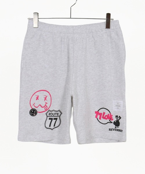 seventy seven(セブンティセブン)の「mp13508-middle onz sweat short pants (77mix) ショートパンツ(その他パンツ・メンズ・インディゴブルー/ブラック/アッシュ・S/M/L/XL)」の9枚目の写真