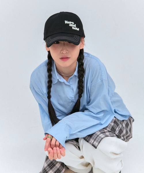 elldu(エルドゥ)の「「elldu/エルドゥ」Here and now stitch Ball cap ステッチボールキャップ ユニセックス(キャップ・レディース・ネイビー/ブラック・FREE)」の3枚目の写真